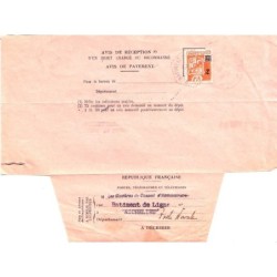 BATIMENT DE LIGNE RICHELIEU - AVIS DE RECEPTION - POUR LE BUREAU NAVAL N°56 DE CASABLANCA - 17-1-1945.