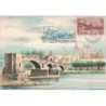 VAUCLUSE - AVIGNON - CARTE MAXIMUM LE PONT ET LE PALAIS DES PAPES - 1963.