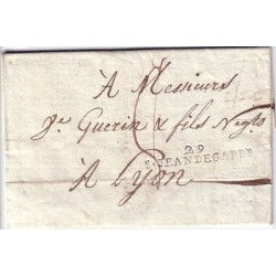 GARD - S.JEAN DE GARDE - DU 4 MARS 1797 + TAXE 8.