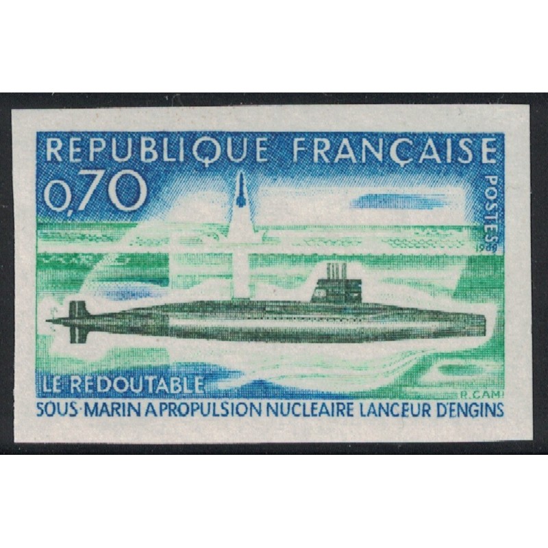No1615a - SOUS-MARIN LE REDOUTABLE PROPULSION NUCLEAIRE - NON DENTELE - COTE 30€
