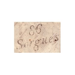 VAUCLUSE - SORGUES - 86 - CURSIVE DU 5 OCTOBRE 1841.