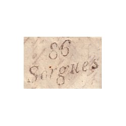 VAUCLUSE - SORGUES - 86 - CURSIVE DU 5 OCTOBRE 1841.