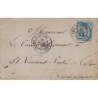 SAGE - 25c BLEU - CAMP D'AVORD - CHER - 30-12-1876 - LETTRE AVEC LONG TEXTE.