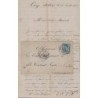 SAGE - 25c BLEU - CAMP D'AVORD - CHER - 30-12-1876 - LETTRE AVEC LONG TEXTE.