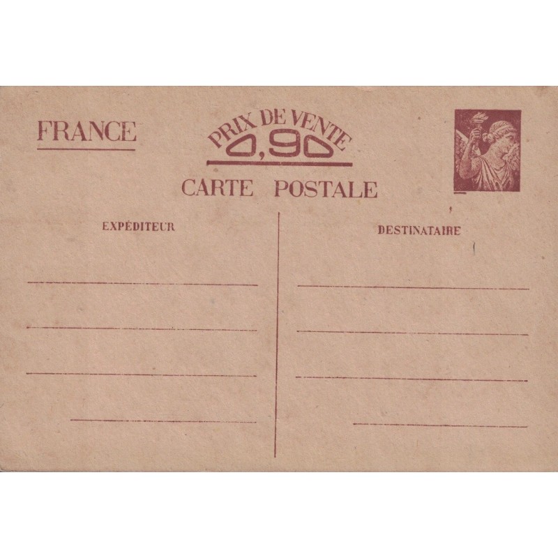IRIS - SANS VALEUR - PRIX DE VENTE 0.90 - COULEUR BRUN JAUNE - 8 LIGNES D'INSTRUCTIONS.