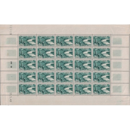 PA No025 - VUE DE BORDEAUX - PLANCHE DE 25 TIMBRES NEUF* - AVEC COIN DATE - COTE 462€.