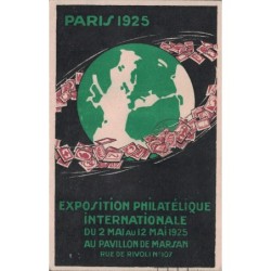 PASTEUR - ENTIER POSTAL 15c VERT EXPOSITION PHILATELIQUE 1925 - SAINT GOBAIN - AISNE - 10-5-1925.